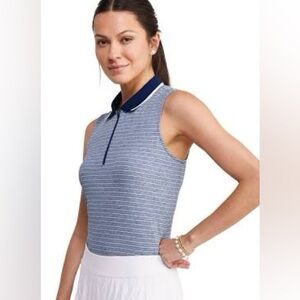 Vineyard Vines Deep Bay Heather Sleeveless Polo XS UPF 50